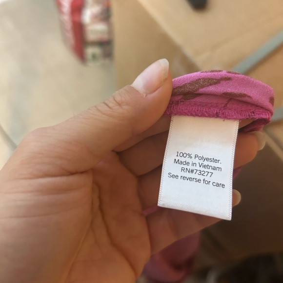 Nine West Pink Animal Print Ruched Skirt - Picture 4 of 4